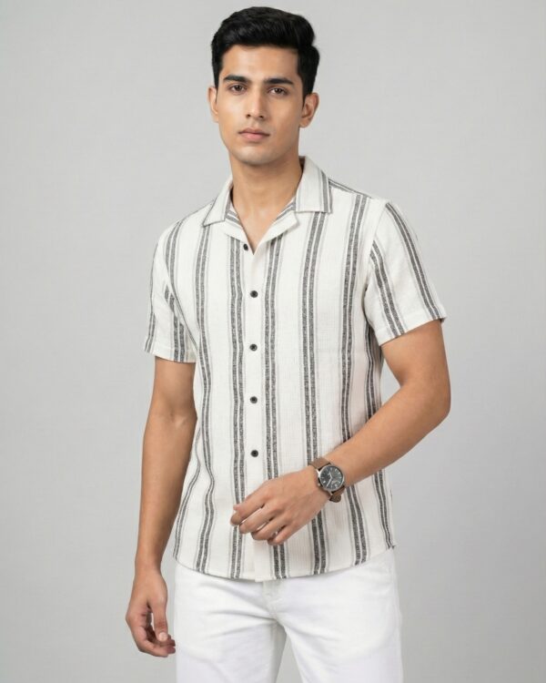 Mystery View Striped Casual Shirt